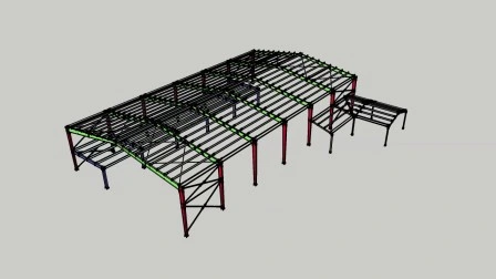 Bâtiment en acier d'atelier de hangar de stockage de cadre de structure métallique de maison préfabriquée